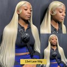 613 Glueless Human Hair Wig Straight Blonde​ 13×4 Lace Front Wigs-1