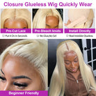 613 Glueless Human Hair Wig Straight Blonde​ 13×4 Lace Front Wigs-5