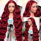 Body Wave 99J Burgundy Color 13x4 Hd Lace Frontal Wigs Human Hair Wig-12