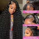 Deep Wave 13x6 Hd  Lace Frontal Wigs Curly Natural Black Human Hair Wig-4