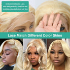 Glueless 613 Color Curly Deep Wave Lace Frontal Wigs Blonde Human Hair Wig-3