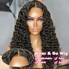 Glueless Human Hair Pre Plucked Wear and Go Deep Wave Wig HD Lace Closure Wigs-2