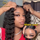 Glueless Human Hair Pre Plucked Wear and Go Deep Wave Wig HD Lace Closure Wigs-5