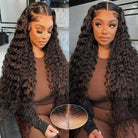 Glueless Human Hair Pre Plucked Wear and Go Deep Wave Wig HD Lace Closure Wigs