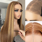 Glueless Straight Highlight Human Hair Wigs #427 Ombre Lace Front Wigs-3