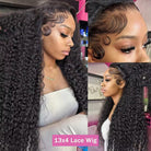 Loose Deep Wave 13x4 Hd Lace Frontal Wigs Natural Black 100% Human Hair Wig-3