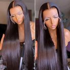 Straight 13x6 Hd Transparent Lace Wigs Frontal Natural Black Human Virgin Hair Wig-3