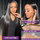 Silky Straight 13x4 Hd Lace Wigs Frontal Natural Black Human Hair Wig-4