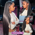 Silky Straight 13x4 Hd Lace Wigs Frontal Natural Black Human Hair Wig-8