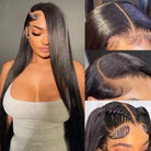 Wear And Go 6*4 Hd Lace Wig Straight Black Long Pre Bleached Tiny Knots Glueless Wig-4