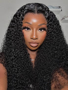 Kinky Curly 13x6 Hd Lace Frontal Wigs Natural Black 100% Human Virgin Hair Wig-4